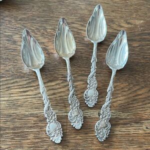 Vintage Silver Plate grapefruit Spoons Set
